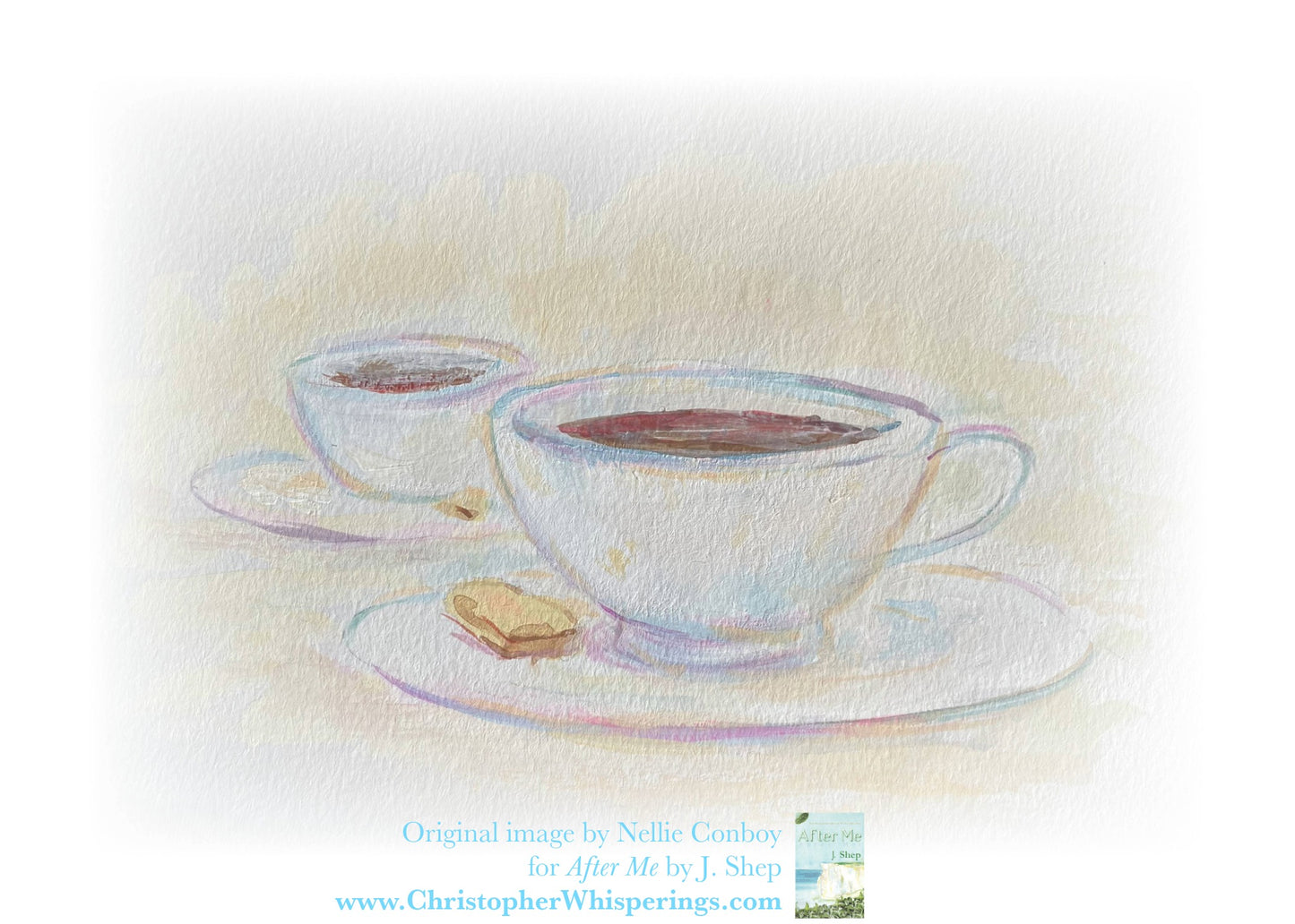 Café au Lait Fold Card - Set of 5 Fold Cards and Envelopes